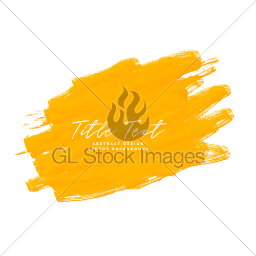 500x500 Yellow Watercolor Paint Brush Stroke With Copyspace Gl Stock Images