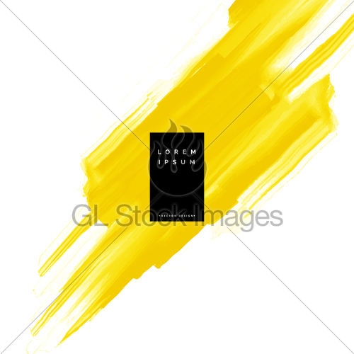 500x500 Yellow Watercolor Paint Stroke Vector Background Gl Stock Images