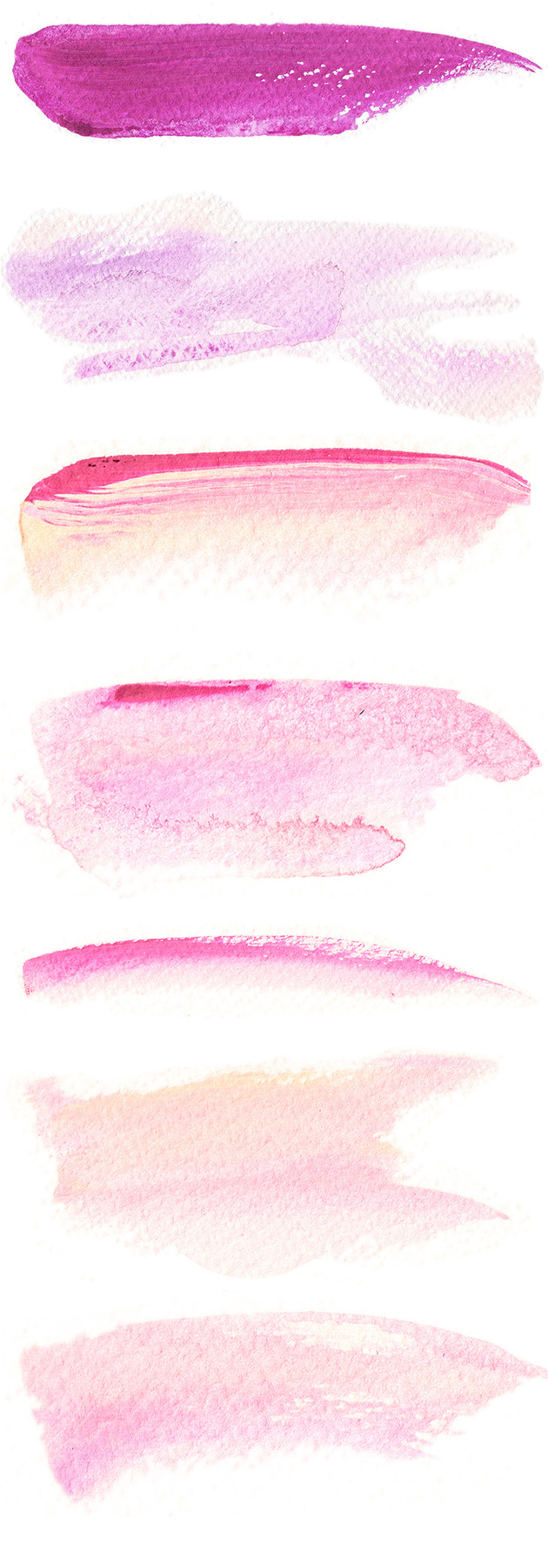 630x1800 Free Downloadable Watercolor Brush Strokes