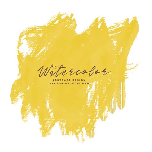 490x490 Yellow Paint Brush Stroke Watercolor With Text Space