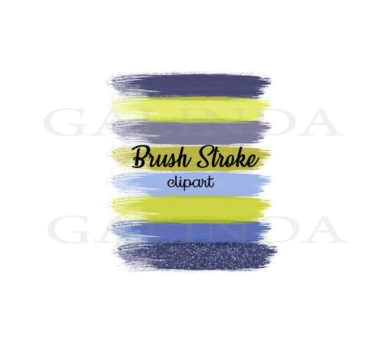 570x498 Blue Watercolor Paint Strokes Green Strokes Brush Strokes Etsy