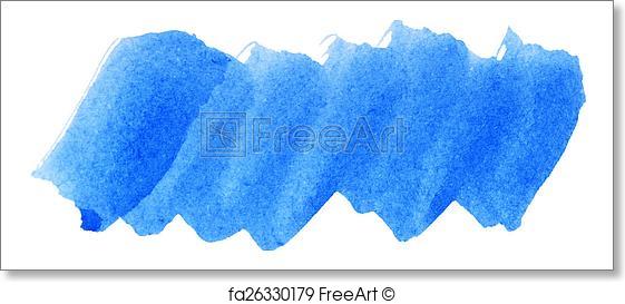 561x273 Free Art Print Of Blue Watercolor Abstract Paint Stroke. Blue