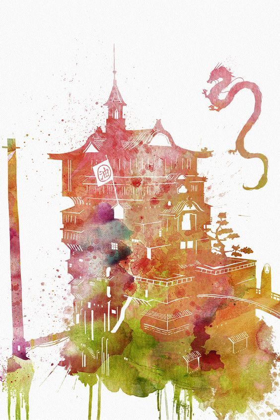 564x846 My Watercolor Cartoon Fan Art Animation Films, Studio Ghibli And