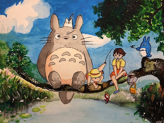 550x413 Studio Ghibli Watercolor Painting Photographic Prints By