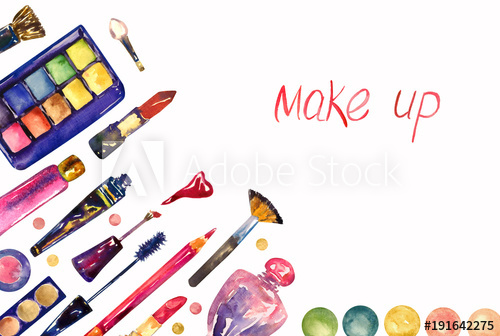 500x336 Decorative Cosmetics, Make Up Stuff Collection, Hand Painted