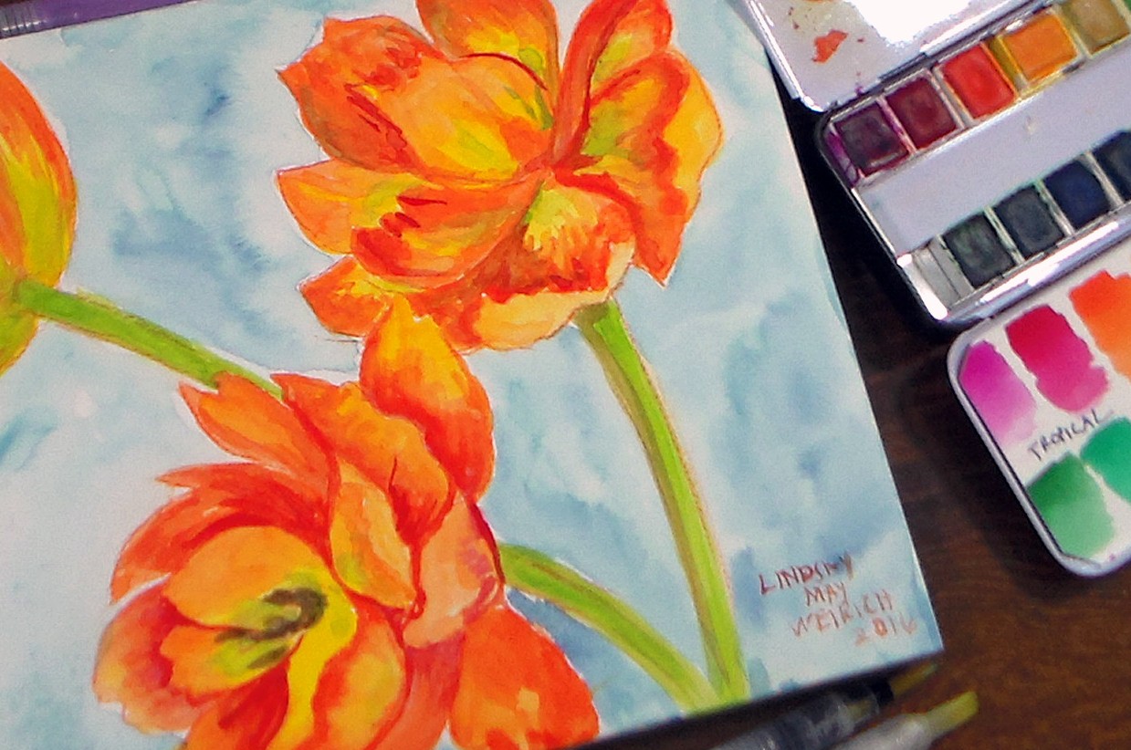 1239x822 Review Prima Watercolors {And Stuff} Plus Tulip Painting Tutorial