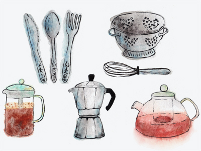 400x300 Watercolour Cooking Stuff By Fathima