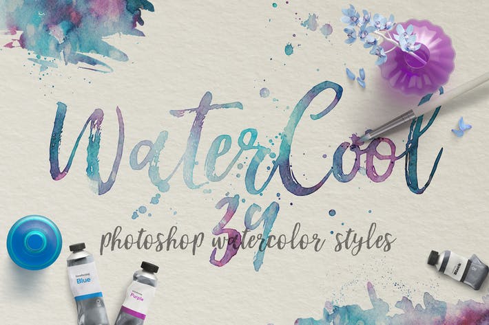 710x473 Watercool Kit. 39 Photoshop Watercolor Styles Free Download