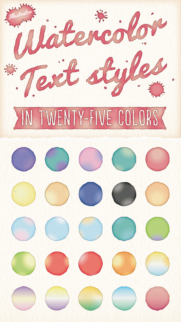 590x1049 Watercolor Text Styles By Jrchild Graphicriver