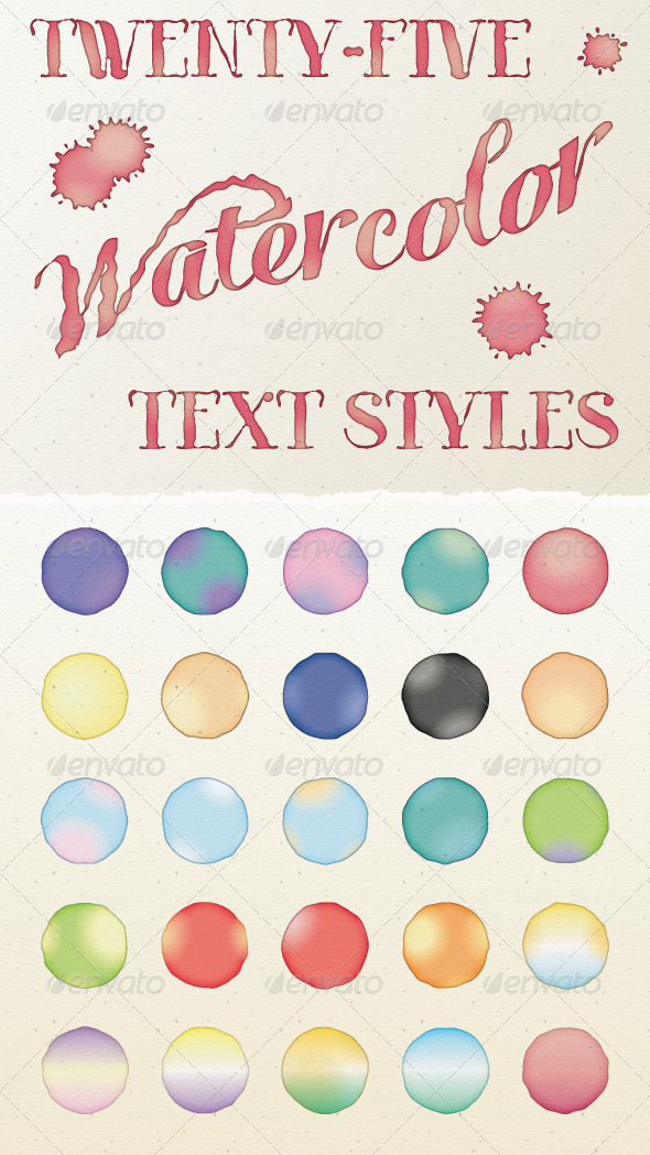 590x1049 Watercolor Text Styles By Jeremychild