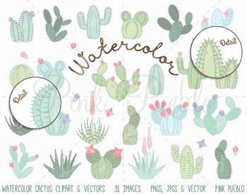 350x274 Watercolor Cactus Clipart, Cactus Clip Art, Watercolor Succulent