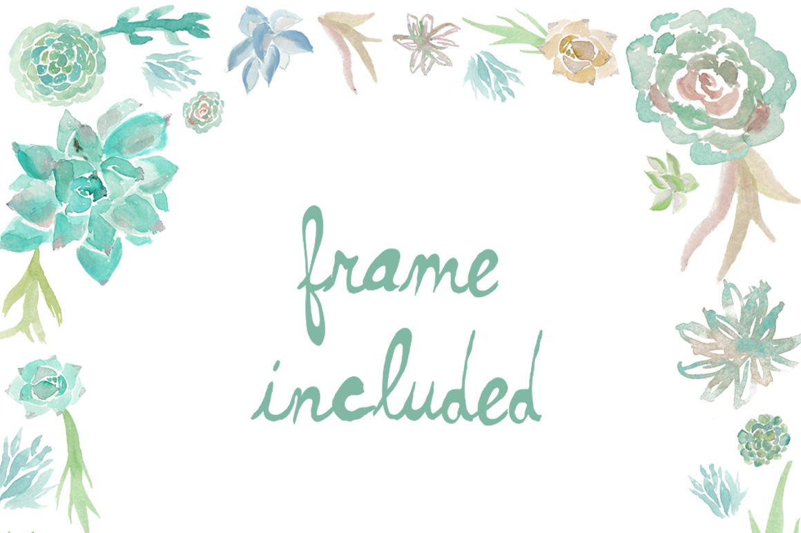 1160x772 Watercolor Succulents Clip Art