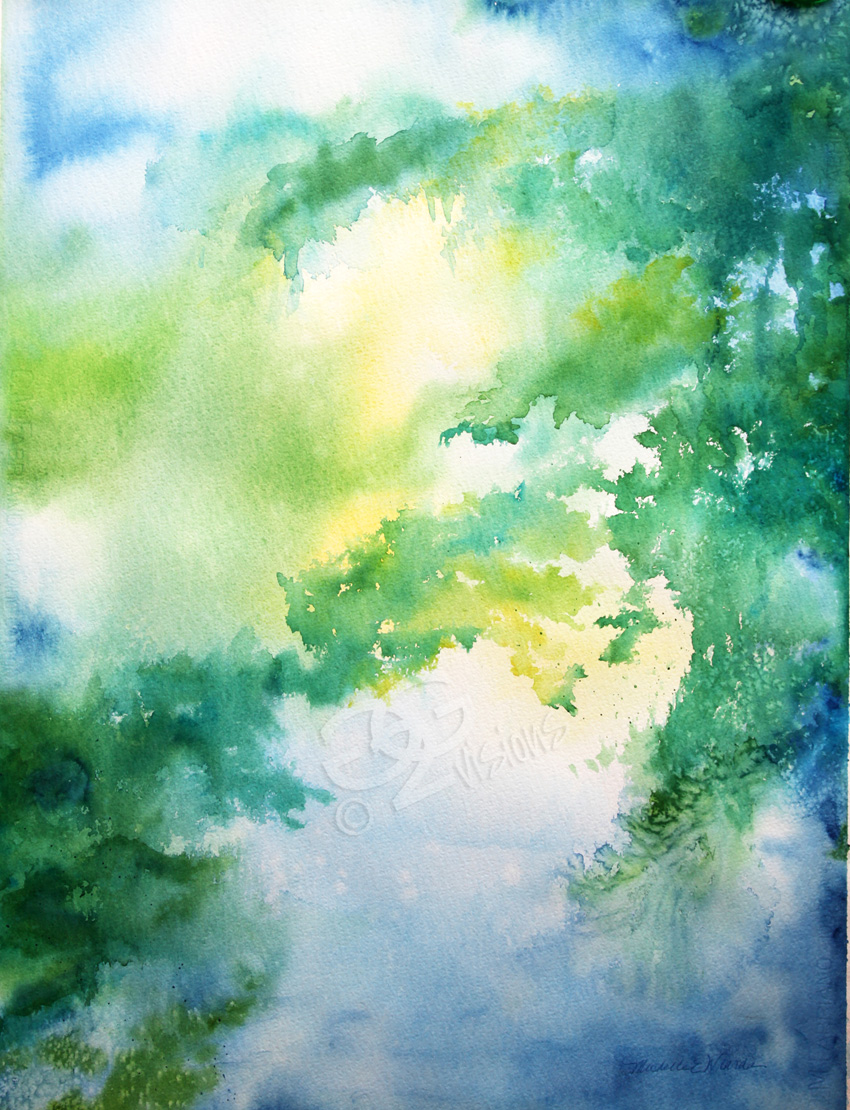 850x1110 Summer Morning On The Lake Watercolor