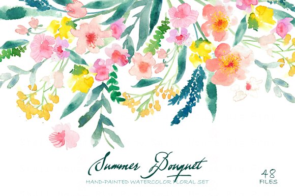580x386 Summer Clip Art Watercolor
