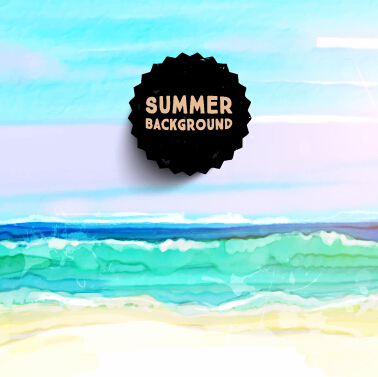 378x377 Watercolor Drawn Summer Background Vector Free Download