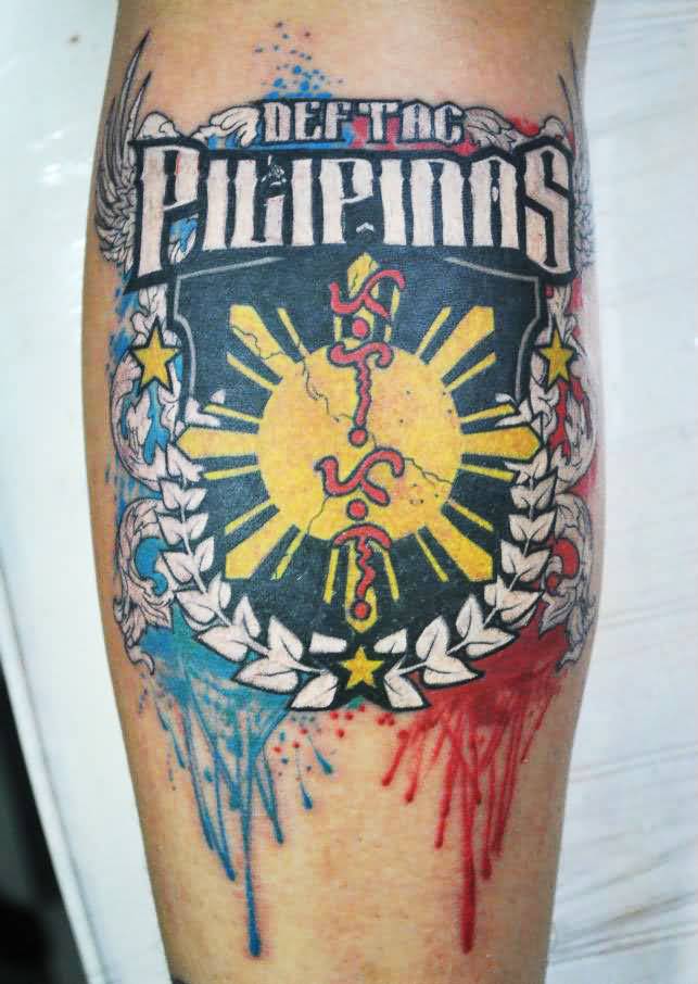 643x906 Filipino Sun And Watercolor Tattoo Design