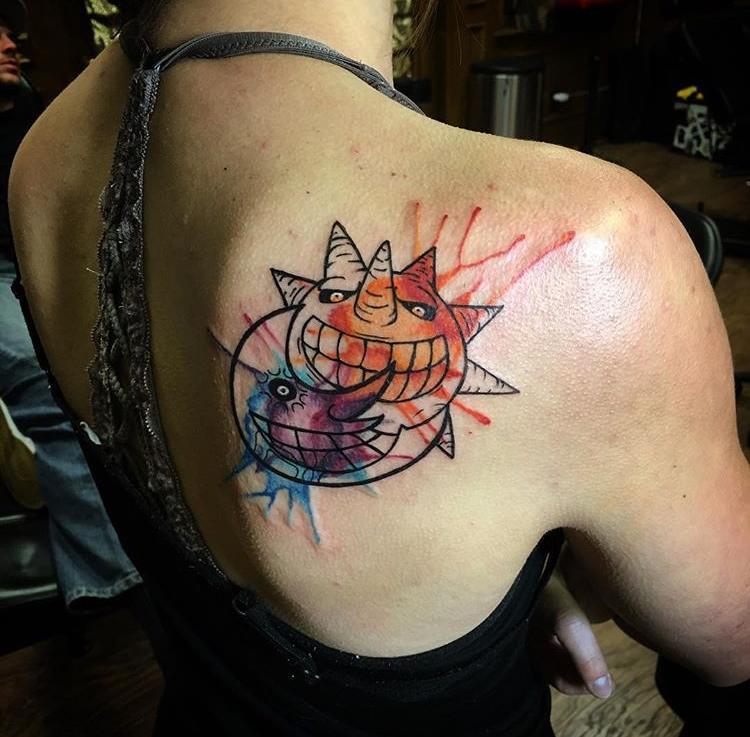 750x737 Sun And Moon Watercolor Tattoo By Javier Tamez Tattoonow