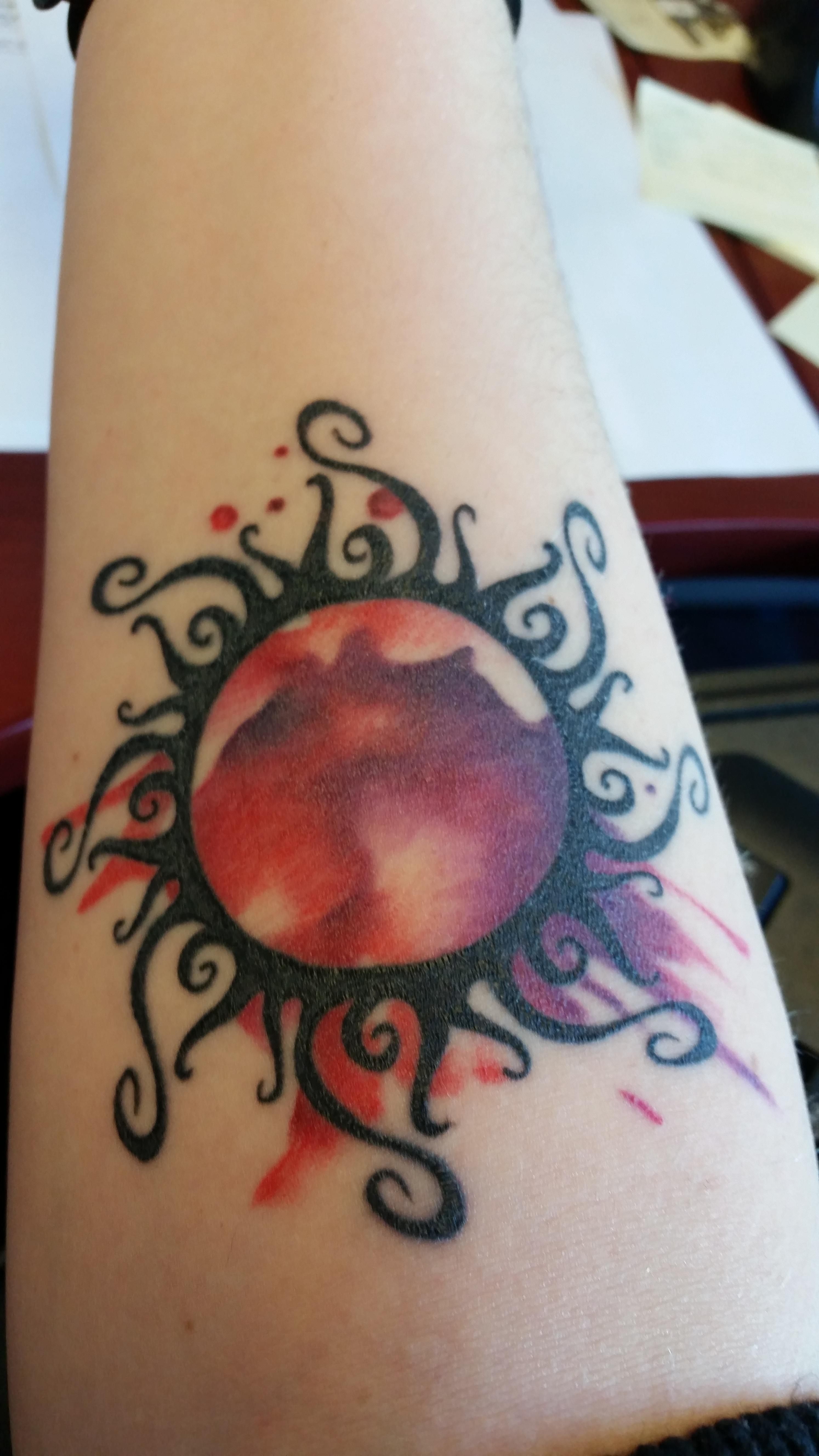 Watercolor Sun Tattoo at GetDrawings | Free download