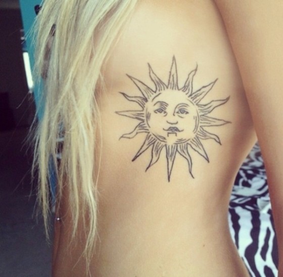 560x550 55 Sun Tattoos That Brings Wisdom And Strength