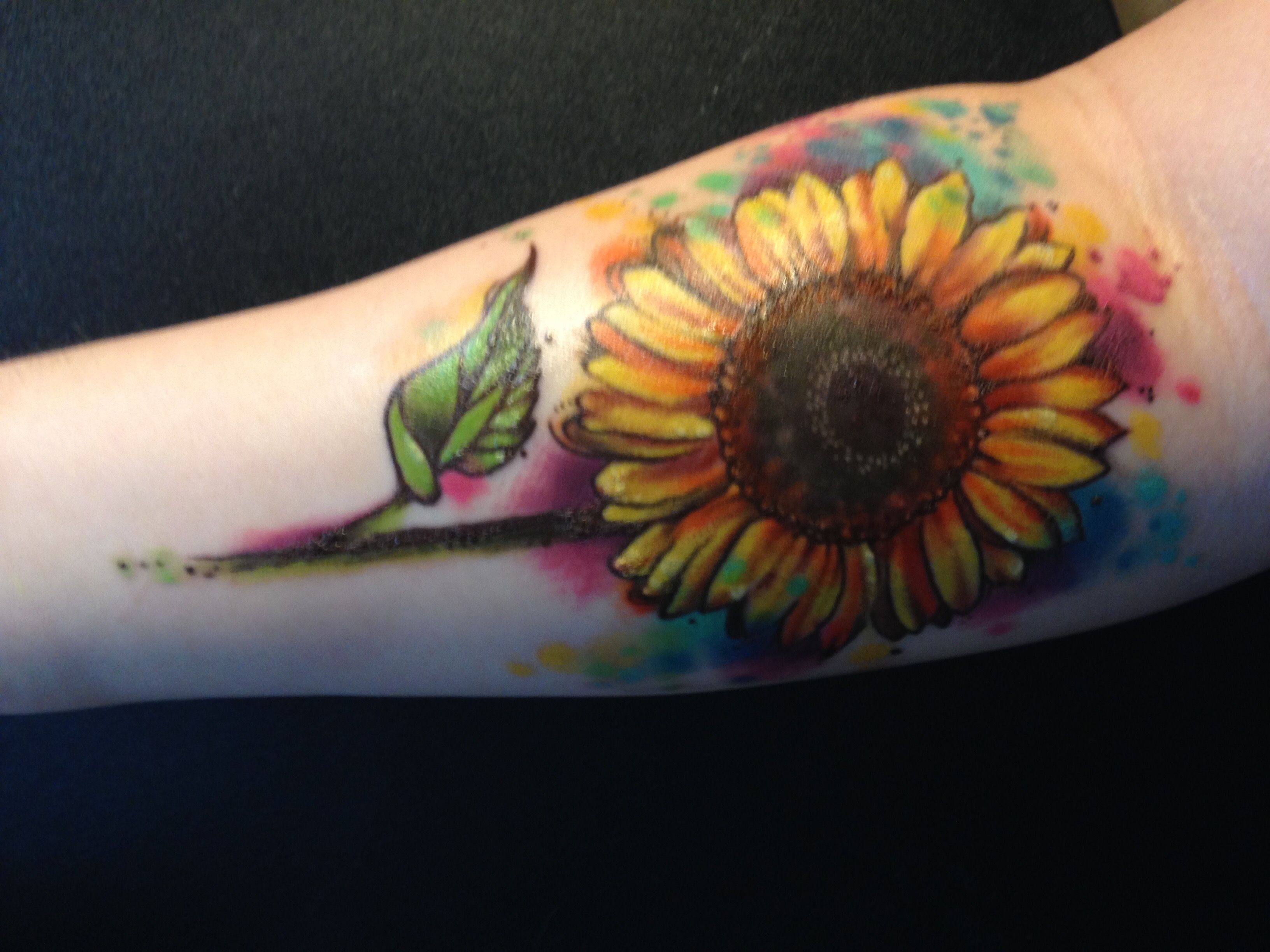 3264x2448 Watercolor Sunflower Tattoo Tattoos Watercolor