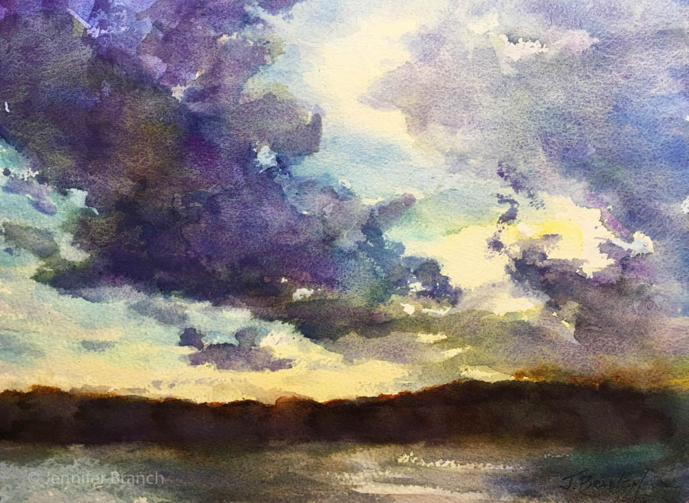 1000x731 Sunset Clouds Watercolor Painting Tutorial