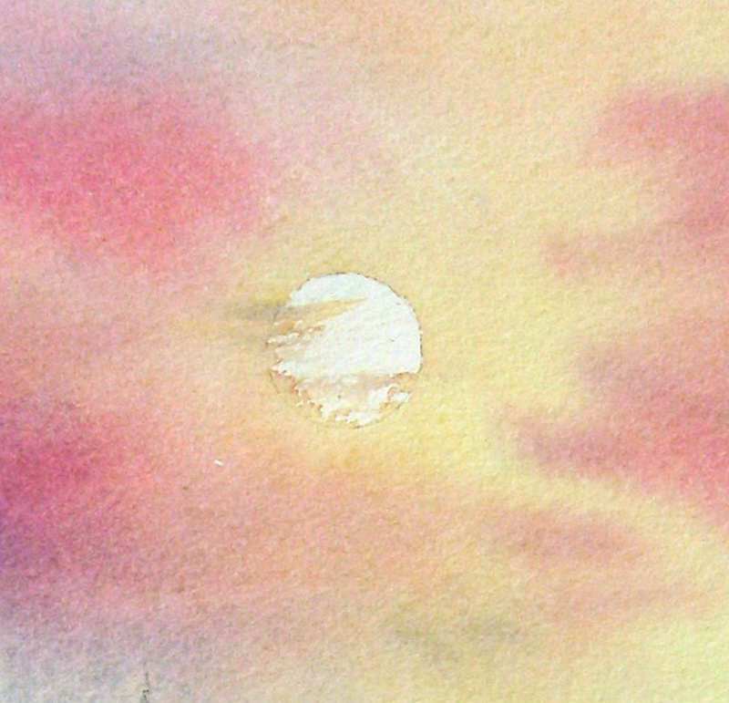 800x771 Painting A Red Sunset Sky And Foreground With Watercolor