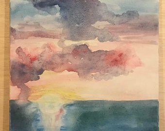 340x270 Watercolor Sunset Etsy