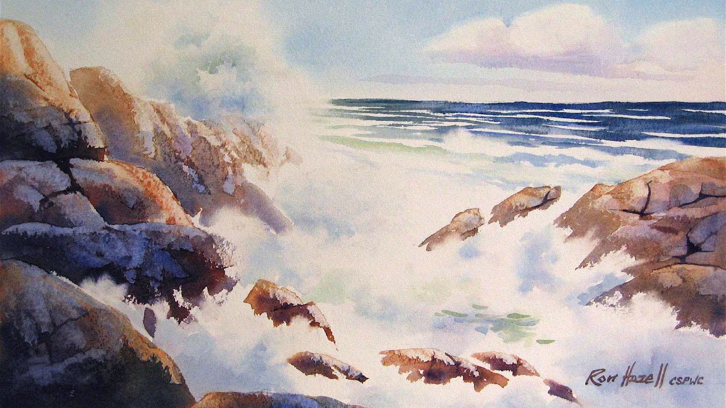 1479x832 Preview How To Paint Ocean Surf In Watercolor By Ron Hazell