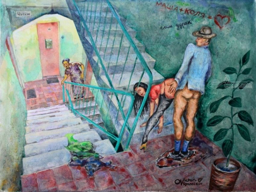 850x638 My Love Is On The 5th Floor Paintings By Victor Ovsyannikov