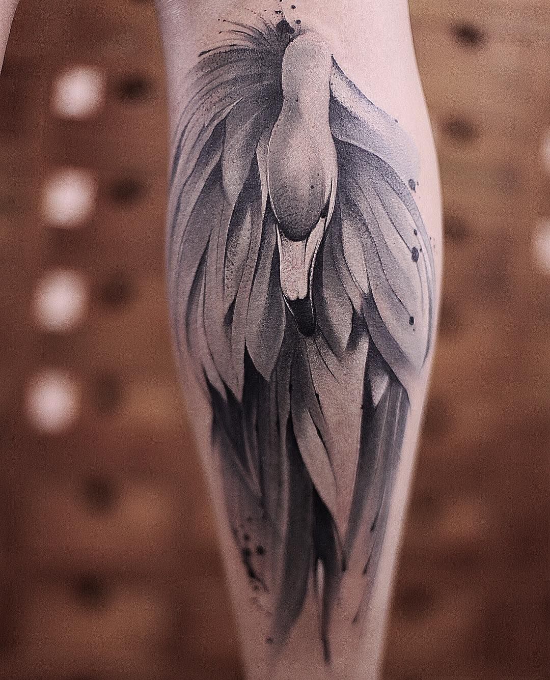 1080x1336 Watercolor White Swan Tattoo On The Leg Bird Tattoos