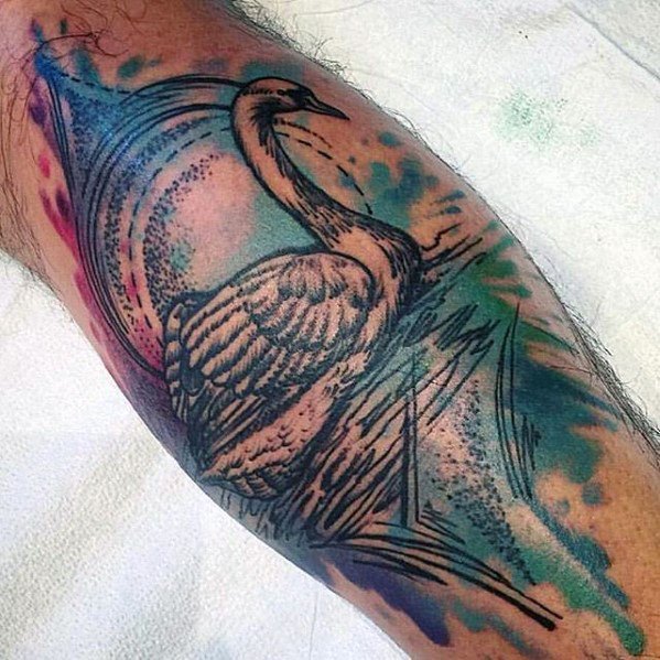 599x599 50 Swan Tattoo Designs For Men