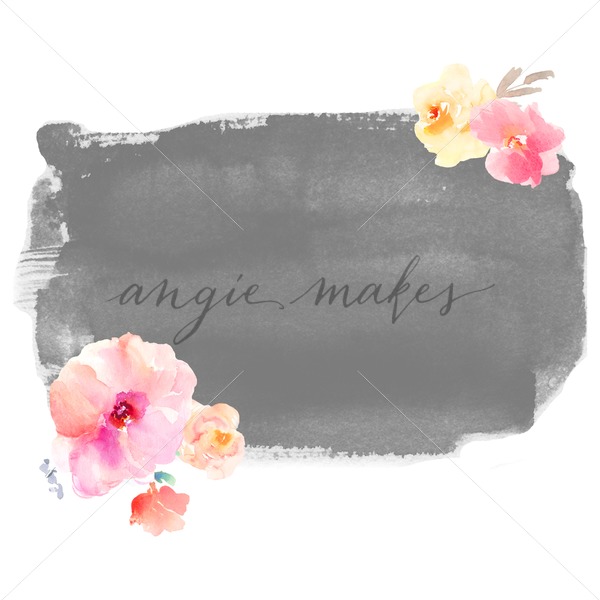 600x600 Paint Splotch Watercolor Flower Background. Watercolor Swash With