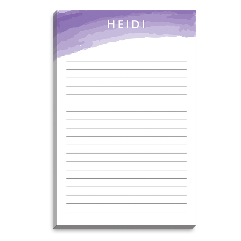 800x800 Personalized Purple Watercolor Swash Notepads