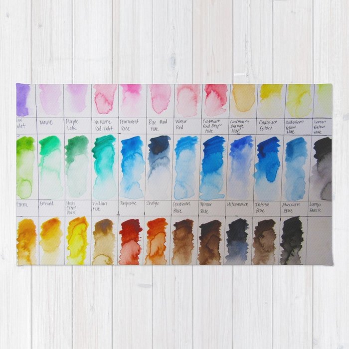 700x700 Watercolor Swatches Rug By Gabbiebraun Society6