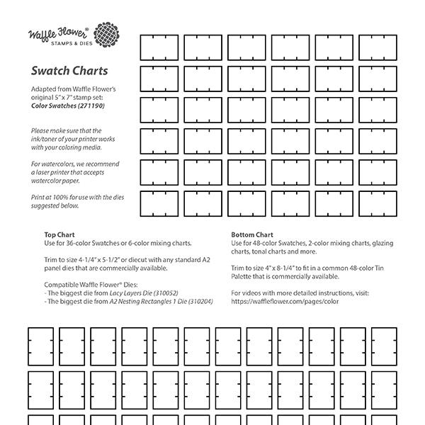 600x600 Free Printable Swatch Charts