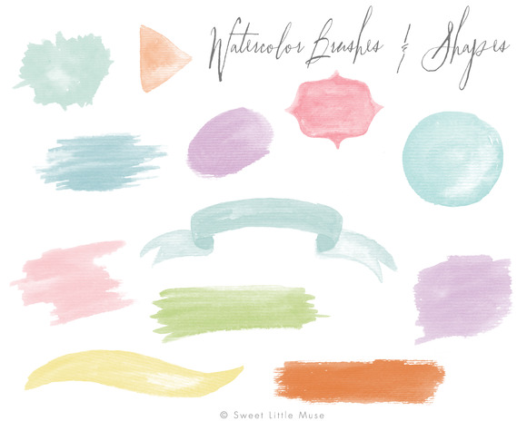580x464 Water Color Brushes Illustrator