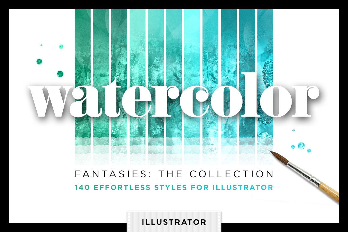 1160x772 Watercolor Fantasies For Adobe Illustrator