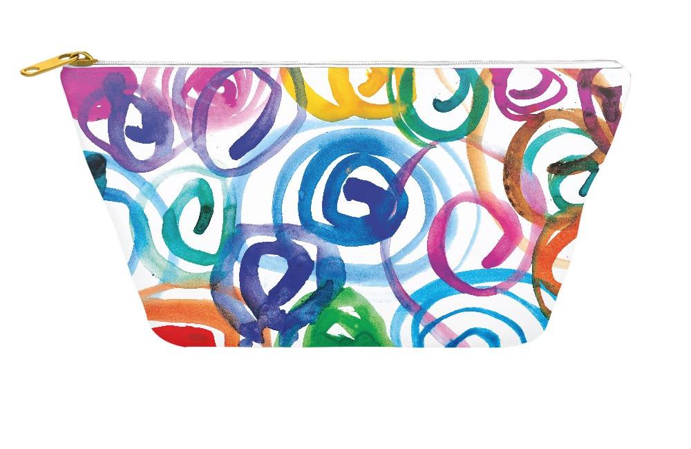 1000x650 Watercolor Swirls Accessory Pouch Plum Print