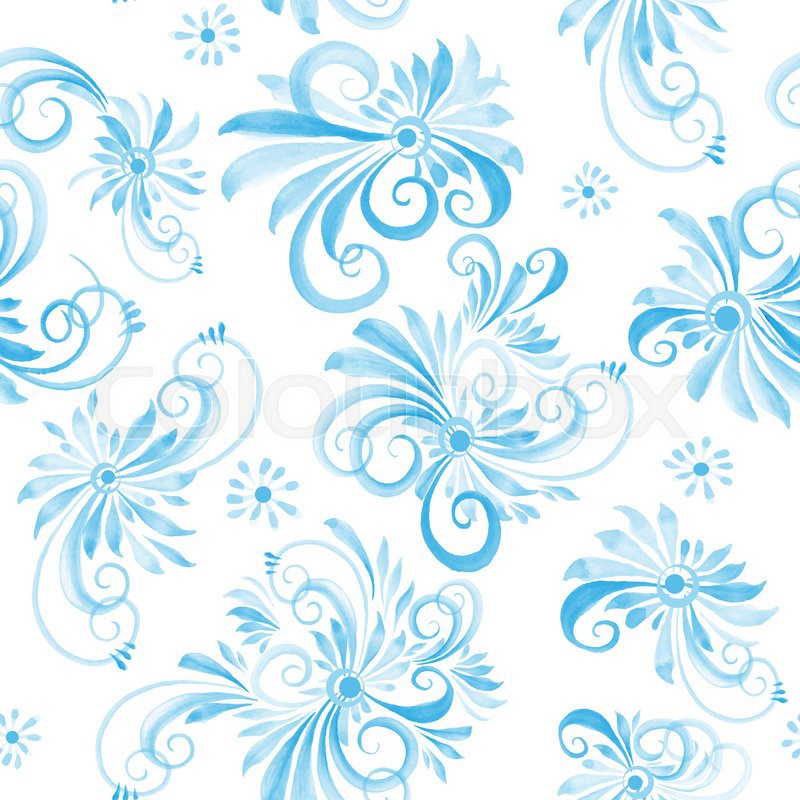 800x800 Watercolor Swirls Seamless Vector Pattern Stock Vector Colourbox