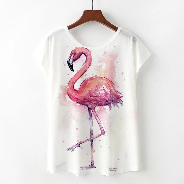 640x640 2018 Summer Flamingo Watercolor T Shirt The Flamingo Store