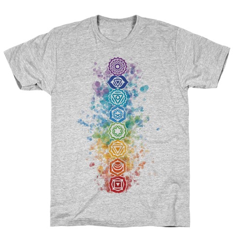 484x484 Watercolor Chakra Symbols T Shirt Activate Apparel