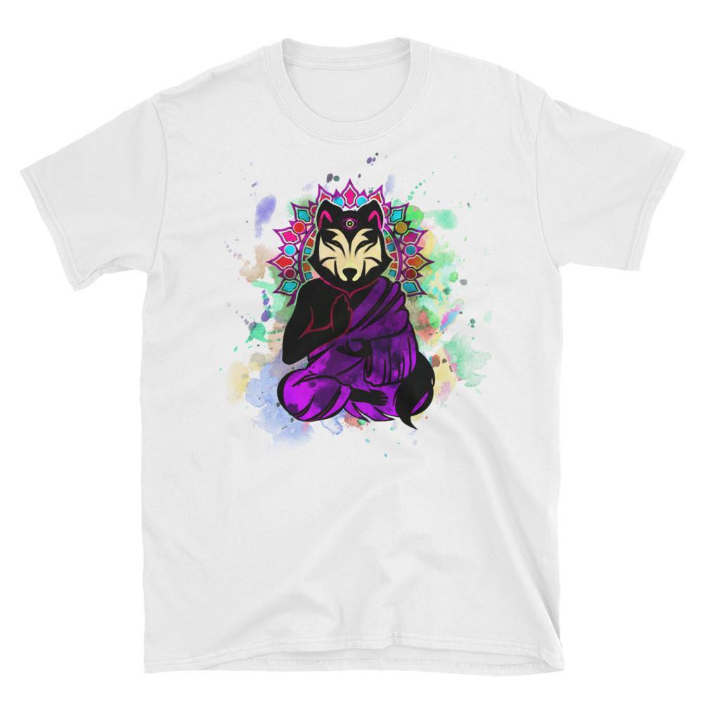 1000x1000 Aware Wolf Watercolor T Shirt (Purple)