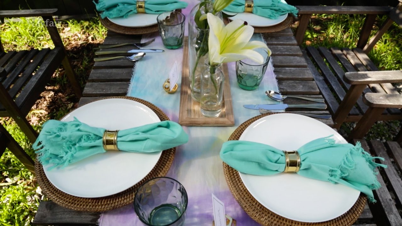 1280x720 Diy Watercolor Table Runner