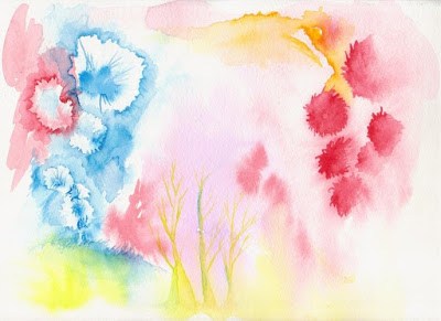 400x291 How To Make Your Own Watercolor Tablecloth Beauty That Walks