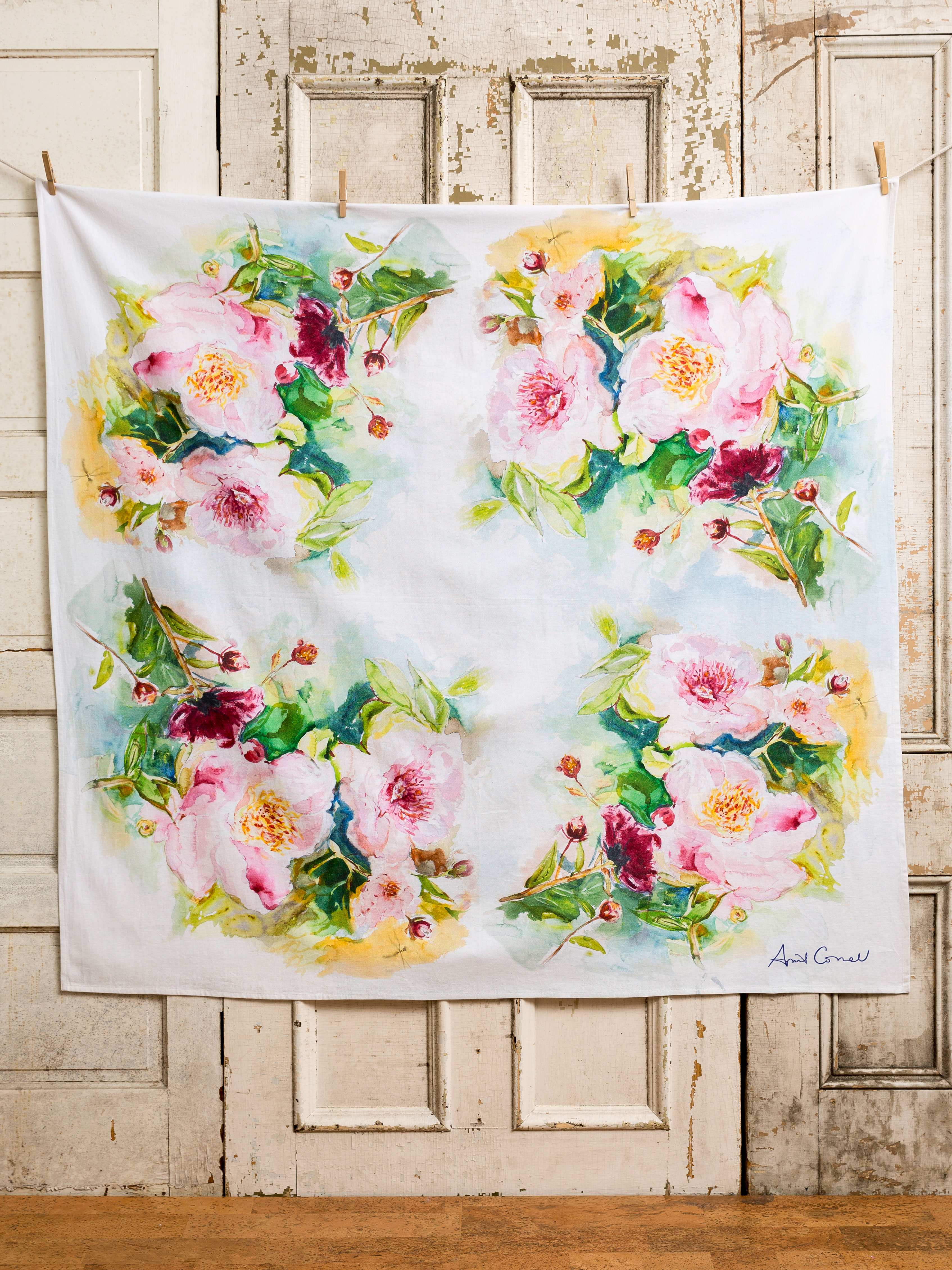 3388x4517 Peony Watercolor Tablecloth Linens Amp Kitchen, Tablecloths