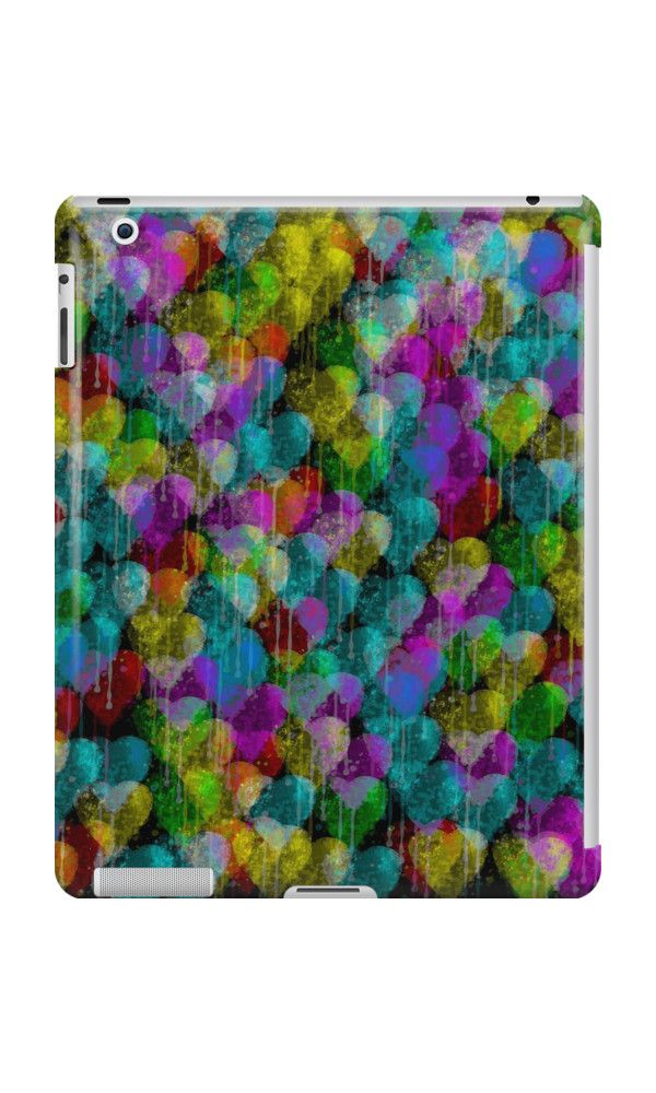 600x1000 Dripping Watercolor Hearts Tablet Case Covers And T Shirts By