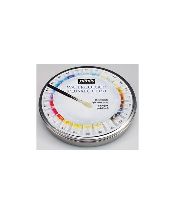 600x733 Pebeo Round Metal Box 24 12 Tablet Watercolor End Online Su