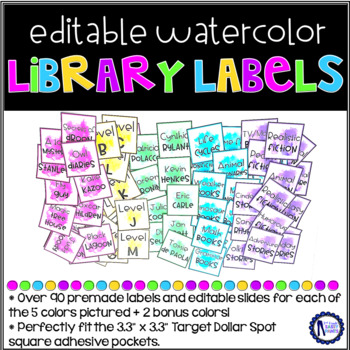 350x350 Target Adhesive Pocket Labels Watercolor Labels Library Labels