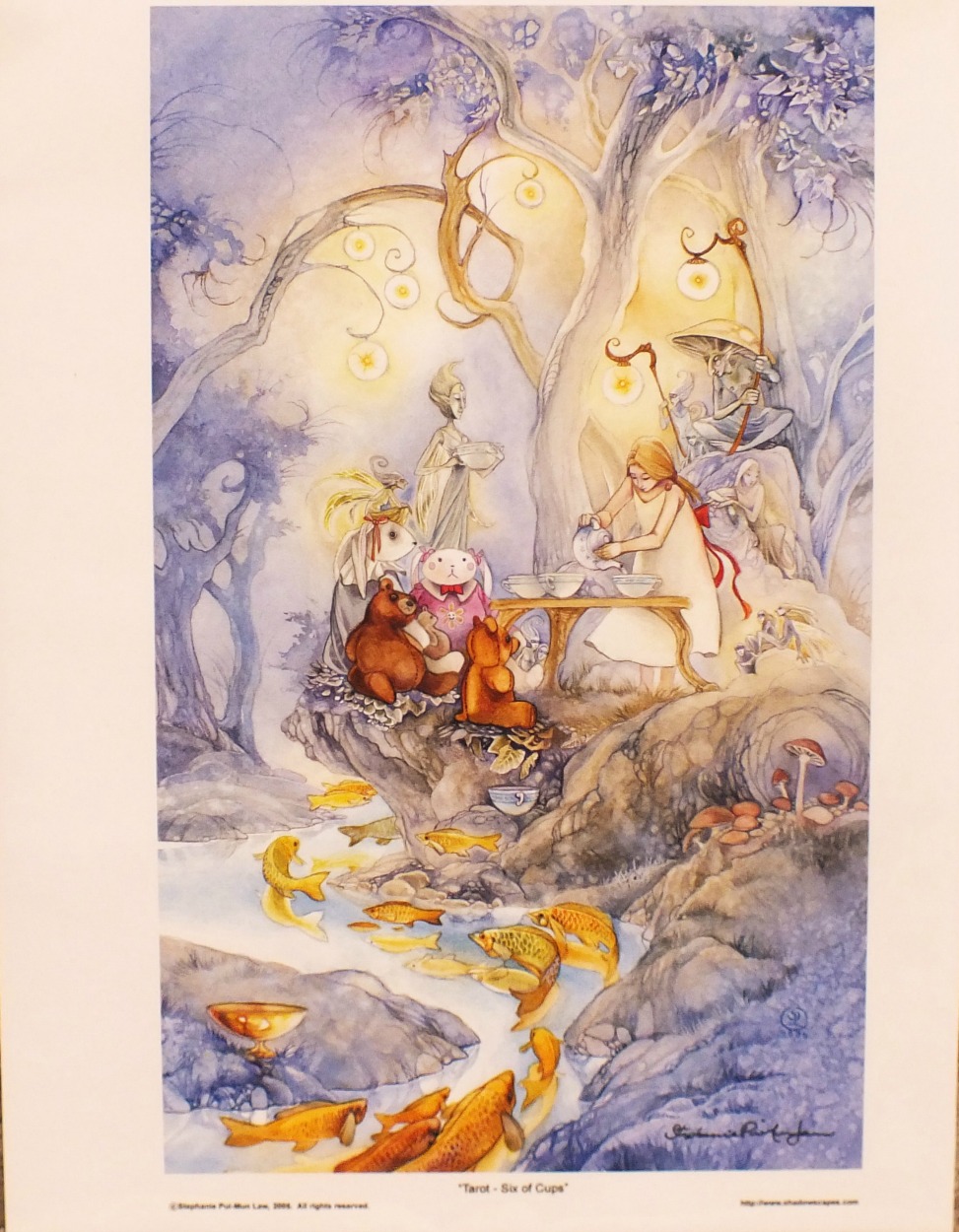 973x1250 The Six Of Cups Art Print From The Shadowscapes Tarot, Painted By