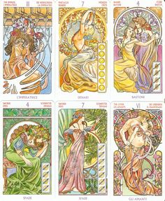 236x287 Four Illustrated Tarot Cards Of The Major Arcana Deck (Watercolor